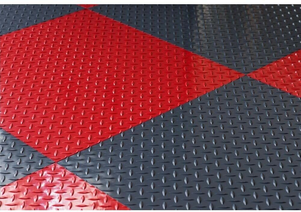 GFloor Garage Flooring Tile 24 in. Diamond Tread PeelStick Polyvinyl
