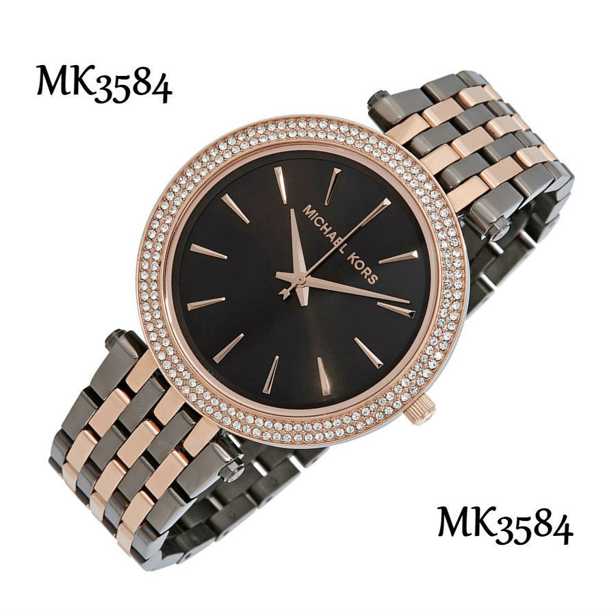 michael kors darci rose gold plated bracelet watch & bangle