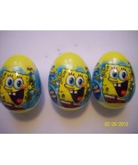 SPONGEBOB SQUAREPANTS PLASTIC EGG WITH STICKERS AND CANDY **LOT OF 3 EGGS** - $24.05