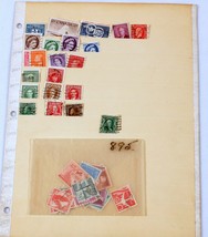 32 Canada and US Stamp Sheet circa 1950s Unhinged - $2.39