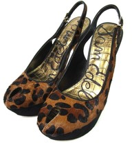 Sam Edelman Womens 7M Novato Platform Heels Pumps Leopard Slingback Party Chic - $24.00