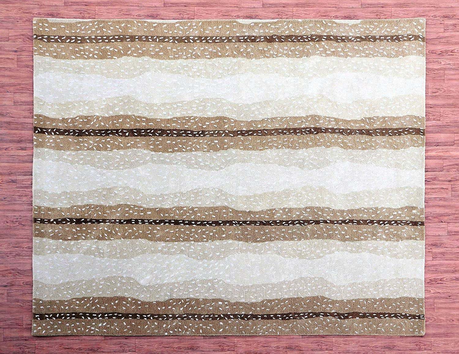 Wallard Antelope Animal Print Hand Tufted Area Rug 100 Wool Size 8x10 Area Rugs