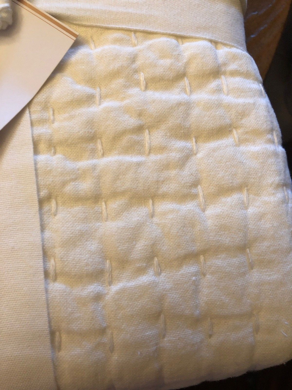 Bedding Pottery Barn Silk Cotton Channel Quilted Euro Pillow Cover