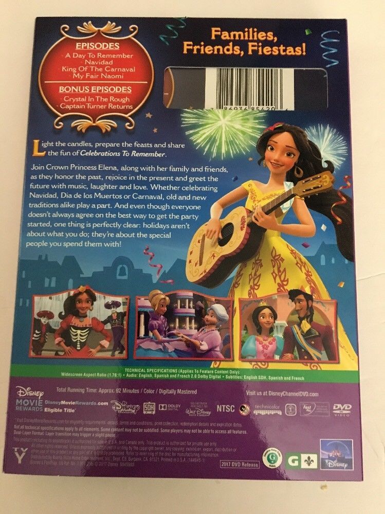 Elena Of Avalor: Celebrations To Remember Dvd 2017-rare Vintage-ships N 