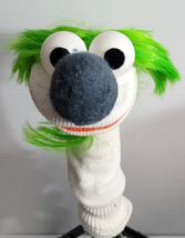 D37 * Basic Custom "Green Hair Hippie"  Sock Puppet * Custom Made - $5.00