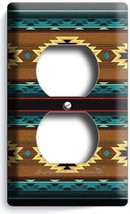 Southwest Blanket Pattern Aztec Inca Maya Duplex Outlet Wall Plate Tv Room Decor - $10.22