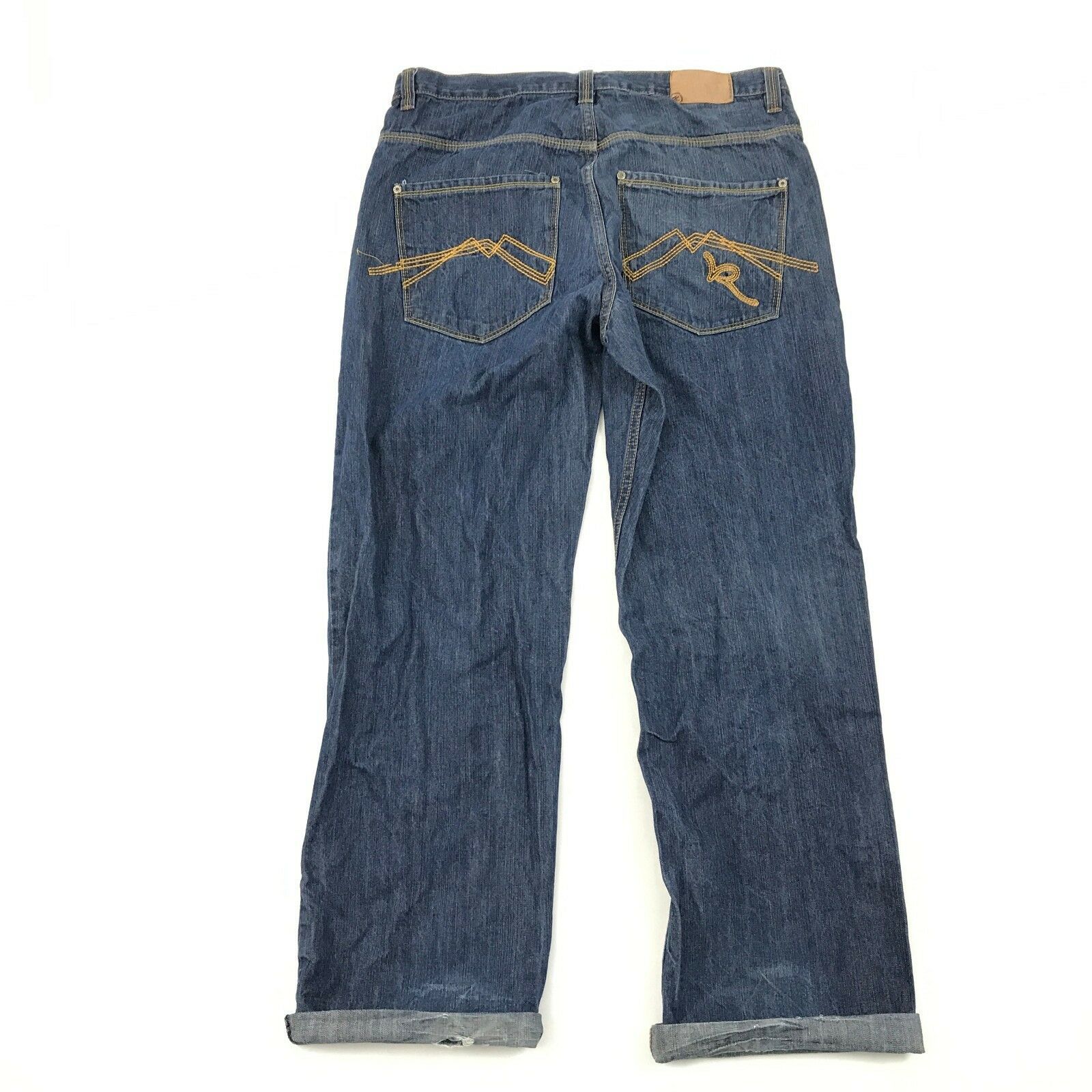 baggy patched jeans