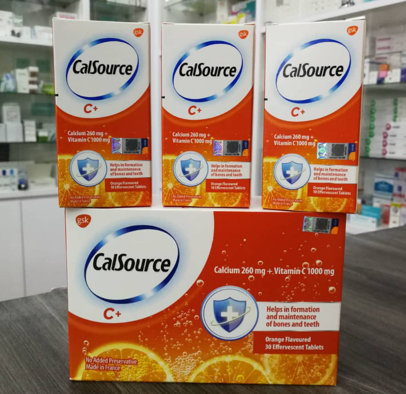 CALSOURCE C+ Calcium + Vitamin C Effervescent 30's Orange Flavor EXPRESS SHIP