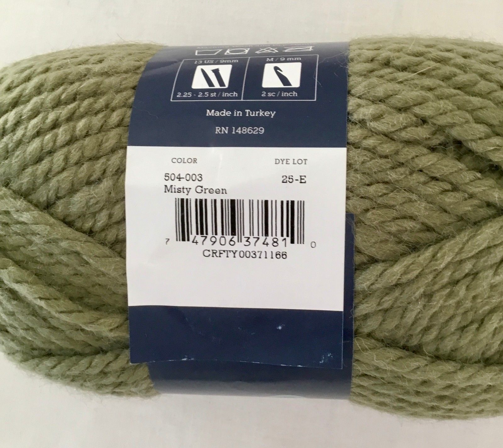 SPRIGHTLY YARNS - ACRYLIC WOOL SUPER BULKY YARN COLOR 504-003 MISTY ...