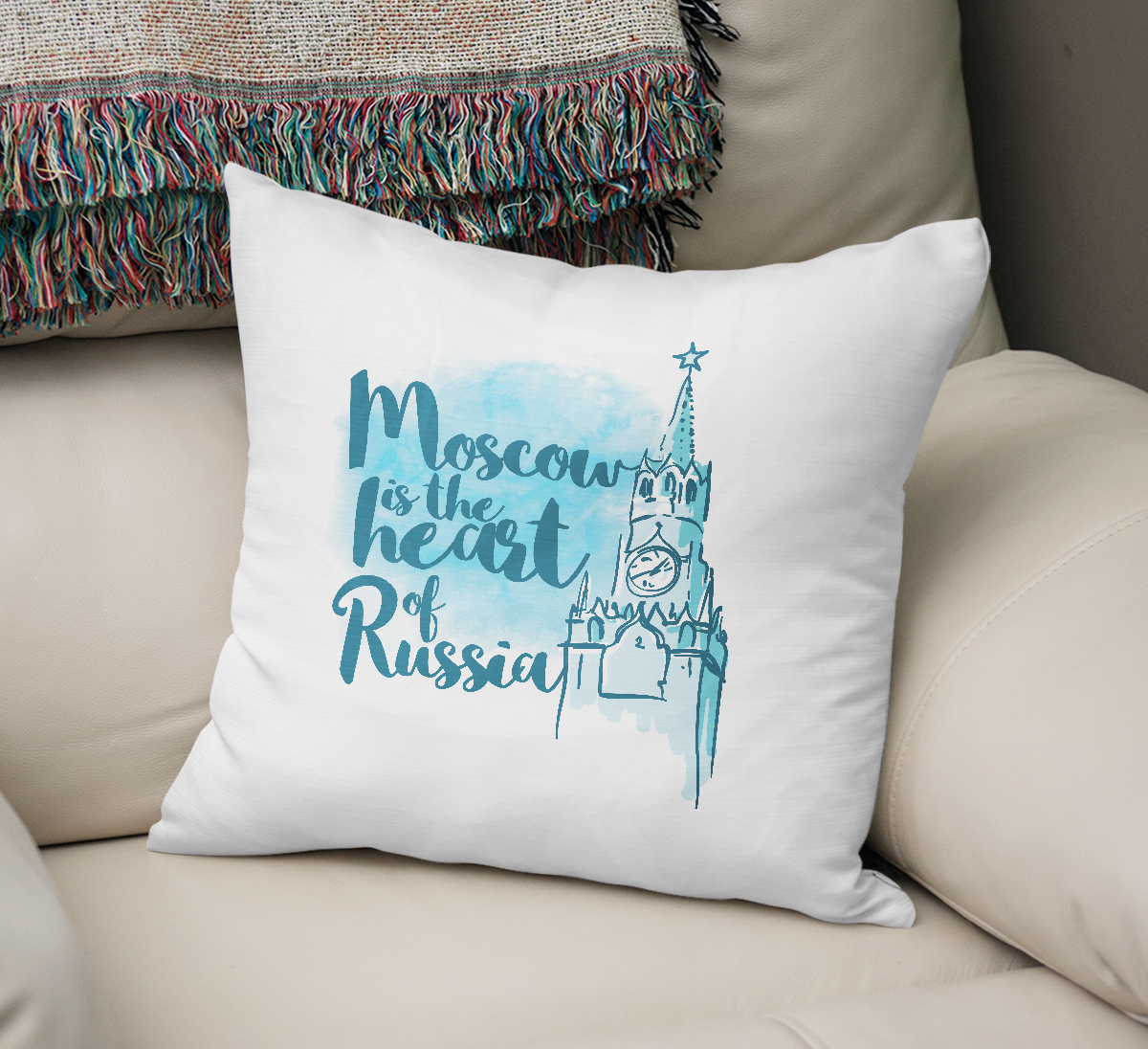 Throw Pillow Moscow Is The Heart Of Russia Famous Destination Decor