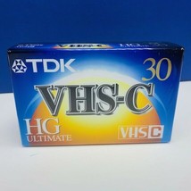 VHS-C TDK 30 HG ultimate camcorder compact video recorder blank tape med... - $8.75