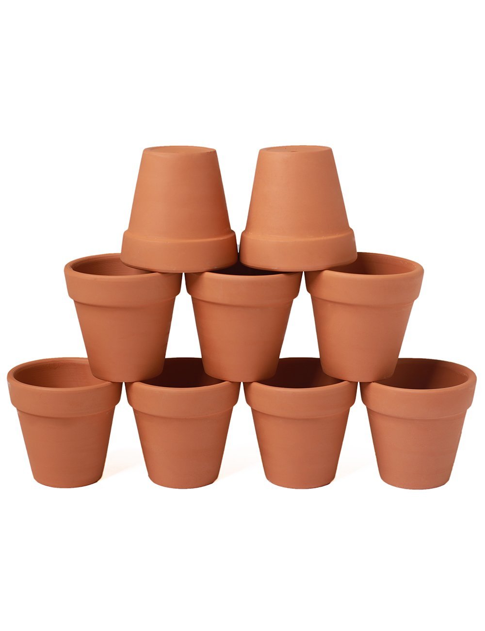 YXMYH 9 Pcs Mini Small  Terracotta  Pot  Clay Pots  3 Clay 