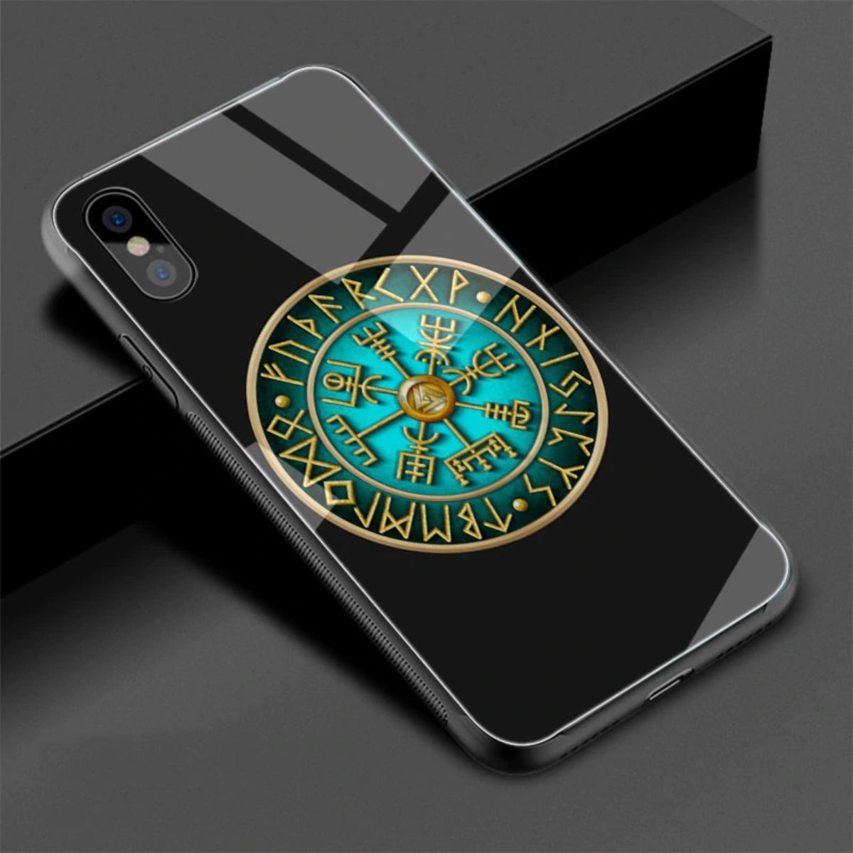 Viking Vegvisir Odin Nordic Tempered Glass Phone Case For iPhone 11 Pro ...