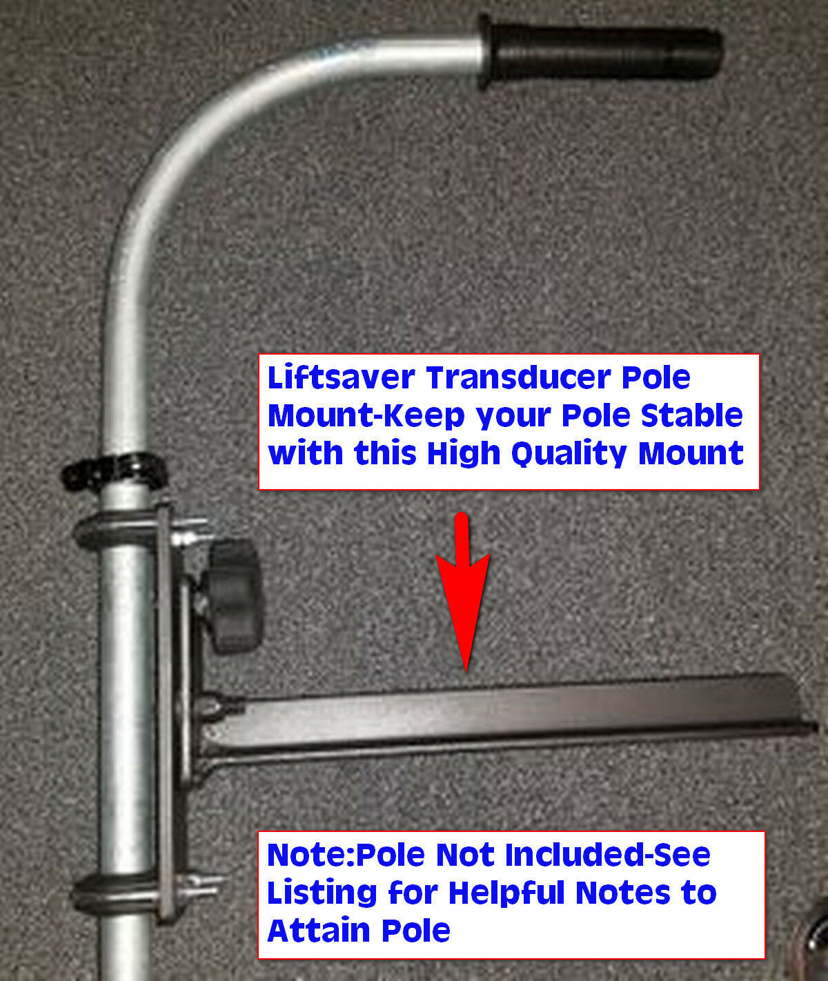 LiftSaver Transducer Pole Mount for Garmin Livescope & othersKEEP