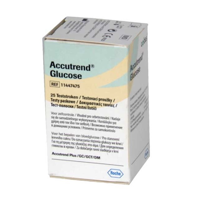 Accutrend Glucose blood 25 Test Strips Roche Glucose Monitors
