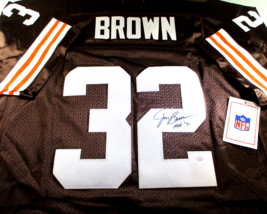 Jim Brown / Aurographed Cleveland Browns Pro Style Throwback Jersey / COA - $299.50