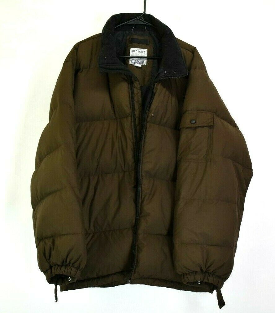 Old Navy Mens Size XXLarge Puffer Down Coat Winter Jacket Full Zip Warm ...