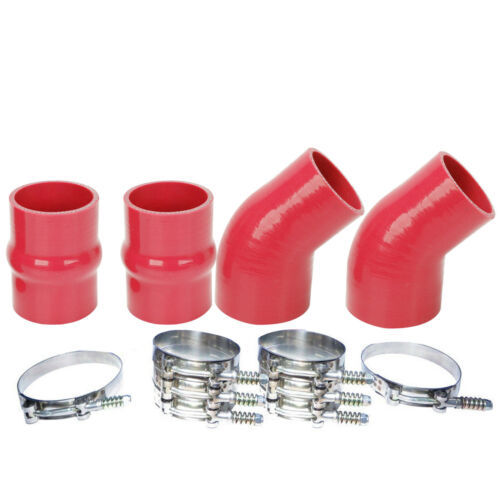FIT 5.9L 94-02 Dodge Upgraded Silicone CAC Intercooler Boot Kit For Cummins RED