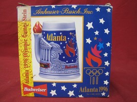 1996 Atlanta Olympics Budweiser Beer Stein NEW in Box with Certificate L... - $29.69