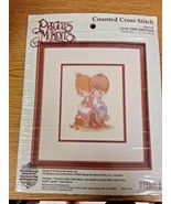 Precious Moments Counted Cross Stitch Love One Another 1994 8” x 10 inch - $14.84