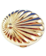 Mirror &amp; Powder Compact Shell Design Goldtone - $14.99