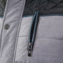 Holstark Men's Zip Up Multi Pocket Insulated Fleece Lined Two Tone Athletic Vest image 6