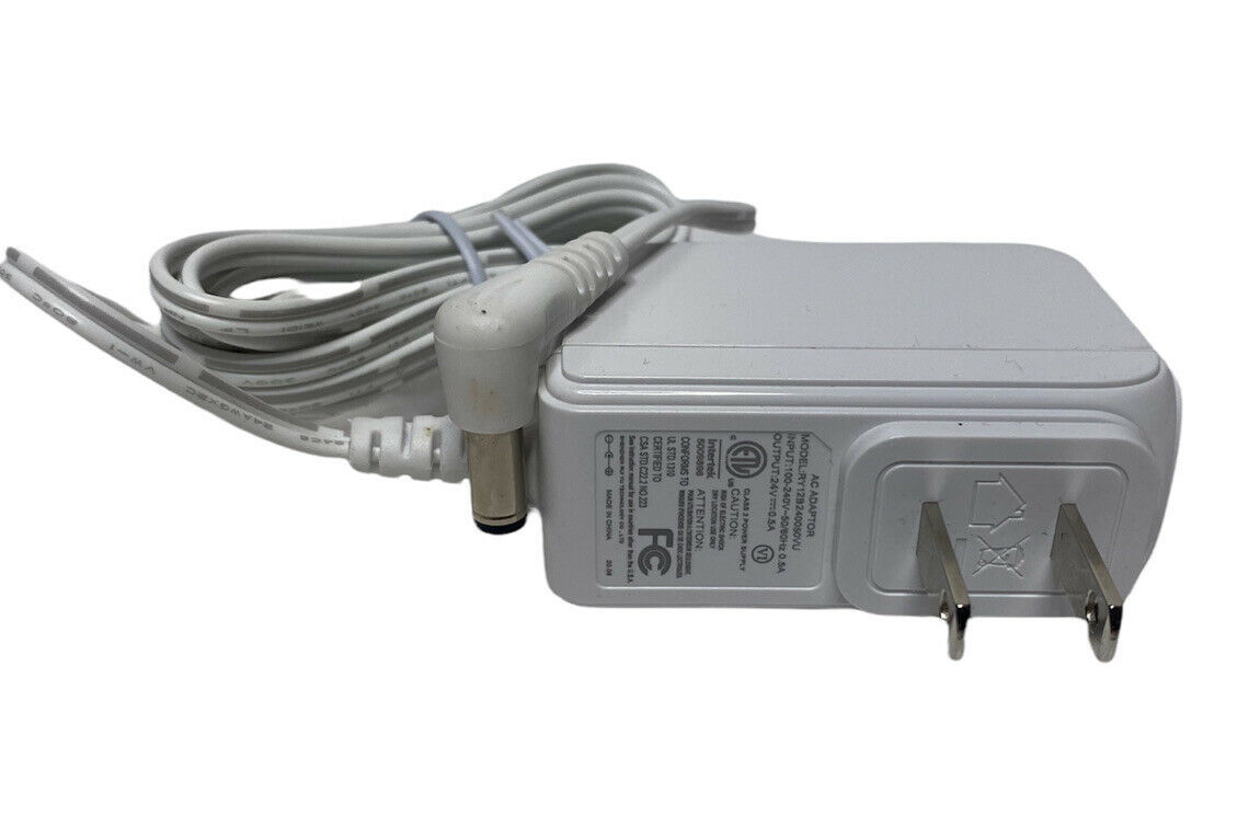 Intertek 24V Class 2 White Power Supply Adapter RY12B240050VU