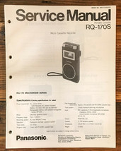 Panasonic RQ-170S Portable Cassette  Service Manual *Original* - $14.47
