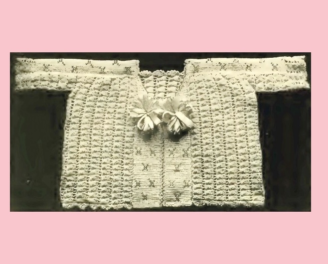 Infant's Crocheted Saque 2 Vintage Crochet Pattern for Baby Sweater PDF Download