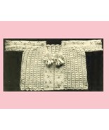 Infant's Crocheted Saque 2 Vintage Crochet Pattern for Baby Sweater PDF Download - $2.50
