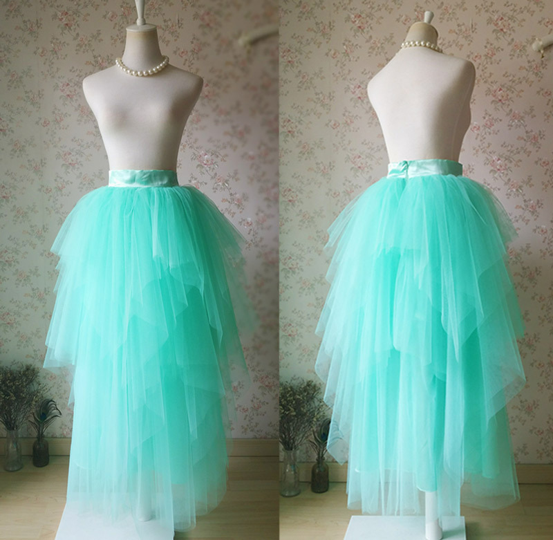 Adult Princess Skirt Mint Green Aqua Long Tulle Skirt Prom Skirt Plus Size Nwt Tutu Wedding 