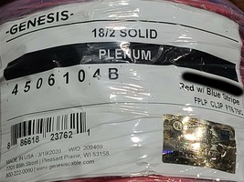 Honeywell Genesis 4506 18/2C Solid FPLP Fire Alarm Cable Red+Blue Stripe /100ft - $23.75