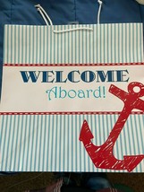 American Greetings "Welcome Aboard" Large Gift Bag Anchor 19.5"X12" *New* c1 - $7.99