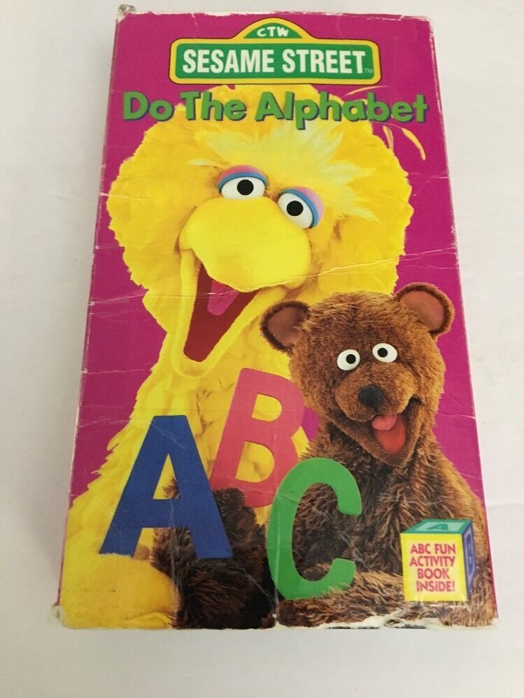 Barrio Sésamo Do The ALPHABET-VHS-1996 Grande Bird-Rare Vintage-Ships N ...