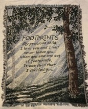 Footprints My Precious Child Poem Blanket Tapestry Afghan Throw Trees Pa... - $24.75
