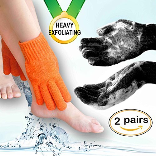 Home Spa HEAVY Exfoliating gloves Hydro full body wash to cleanse scrub