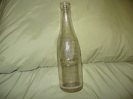 Vintage 1940&#39;s Pepsi Cola Glass Embossed Logo Bottle Duraglas Des Pat 12... - $9.90