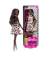 Year 2018 Fashionistas 12&quot; Doll #106 African American Barbie White Flora... - $34.64