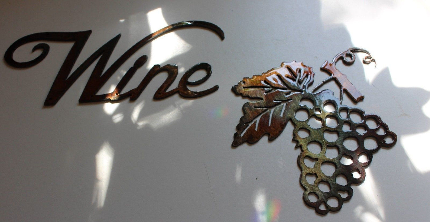 Small Metal Wall Art metal wall art decor small grape bushel & wine wall accents Small Metal Wall Art metal wall art decor small grape bushel & wine wall accents