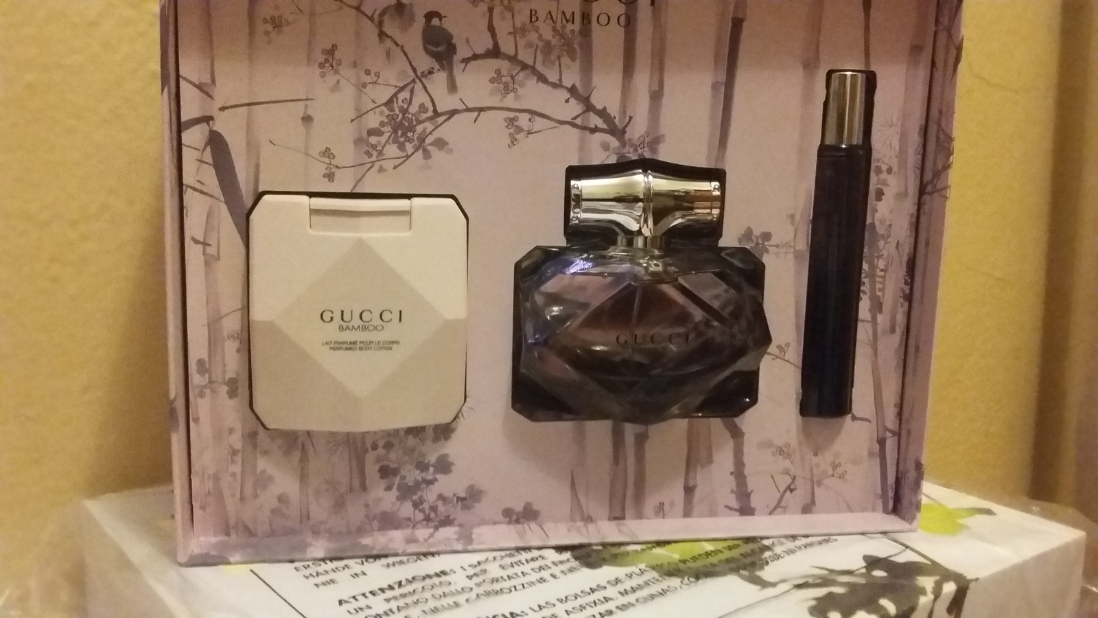 Gucci bamboo perfume and body cream set