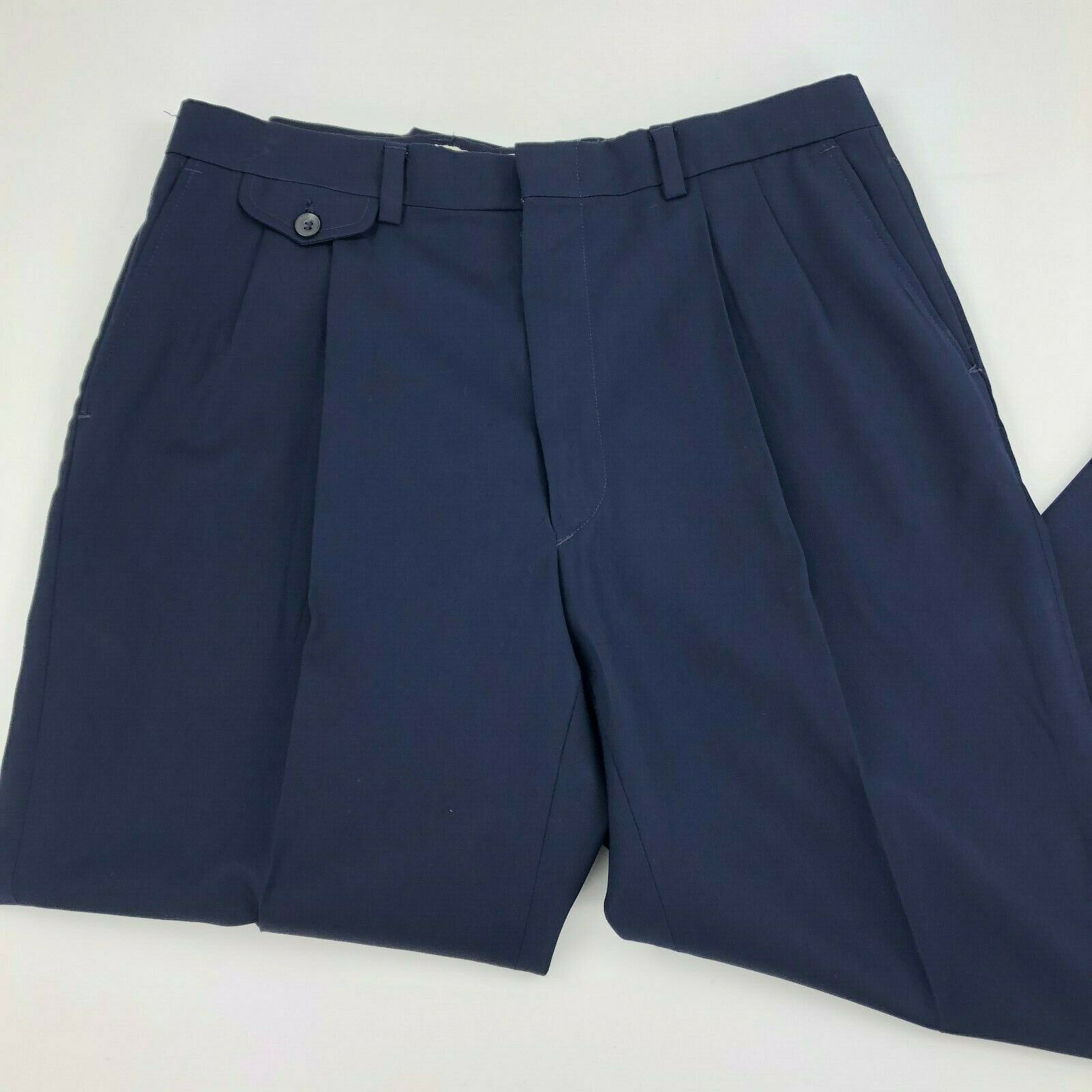 Vtg Pendleton Wool Trousers Pleated Dress Pants Mens Sz 32 EUC USA A27