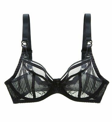 Curvy Kate BLACK Lifestyle Sheer Plunge Bra, US 38DD - Bras & Bra Sets