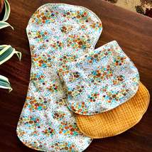 Vintage Summer Flowers - Burp Cloth Set of 2 - $29.00