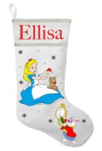 Alice in Wonderland Christmas Stocking - Personalized and Hand Made Alice in Won - $33.00