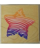 Star &amp; Stripes Rubber Stamp Bold Star Stripe Q011 1995 - $3.99