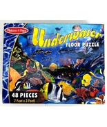 Melissa &amp; Doug Underwater #427 Floor Puzzle 48 Pcs 2&#39;x3&#39; Puzzle Made in USA - $8.90