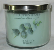 Kirkland's 14.5 Oz Large Jar 3-Wick Candle Natural Wax Blend Eucalytpus Leaves - $27.08