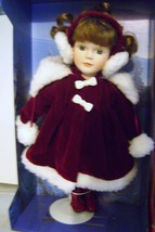 Dan Dee Soft Expressions Genuine Porcelain Christmas Doll  Metal Stand &amp;... - $20.00