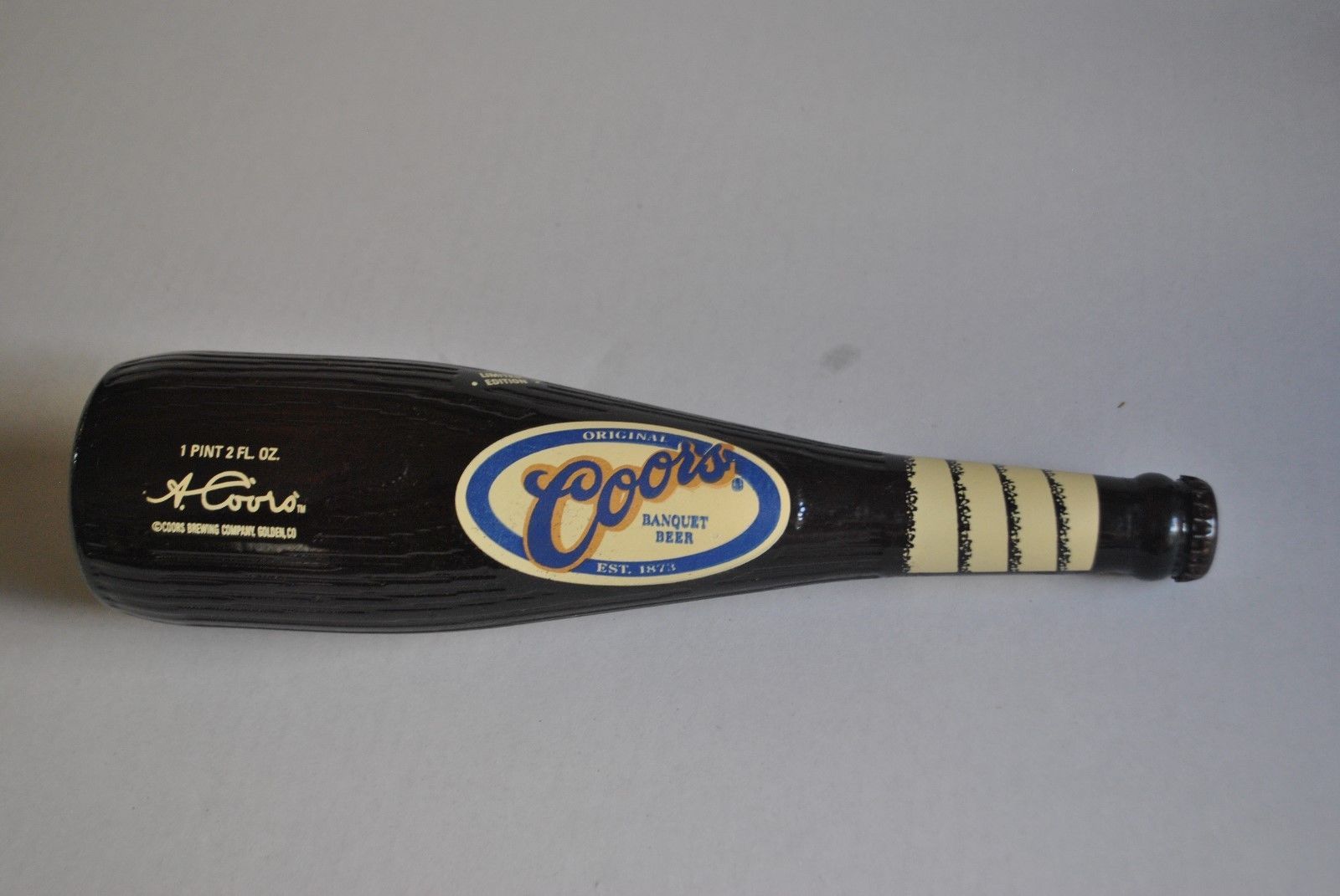 Original Coors Banquet Beer 18 ounce Baseball Bat Limited Edition