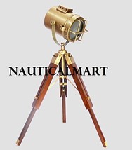 NauticalMart Designer Wooden Tripod Floor Lamp Searchlight -  Home Decor 